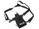 Tactical Walkie Talkie Holster and Radio Pouch with Shoulder Strap, Black