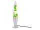 Night lamp with liquid wax, lava effect, silver, green wax
