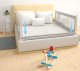 ECOTOYS Toddler Bed Rail 160 cm, Fold Down Safety Bed Guard for Kids, Grey