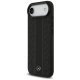 Чехол Mercedes Leather Laurel Leaves Stripes MagSafe для iPhone 17 Air, Черный