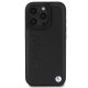 BMW Leather Hot Stamp vāciņš Apple iPhone 16 Pro - Melns