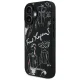Чехол Karl Lagerfeld Grained Pattern & Logo MagSafe для iPhone 16, черный