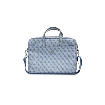 Сумка Guess Saffiano 4G Triangle Logo для ноутбука 16'' – синяя