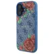 Чехол Guess для iPhone 16 6.1\" 4G Flowers Print MagSafe, GUHMP16SP4ROPEMCB, синий