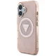 Чехол Guess IML Metal Glitter 4G MagSafe для iPhone 16, Розовый