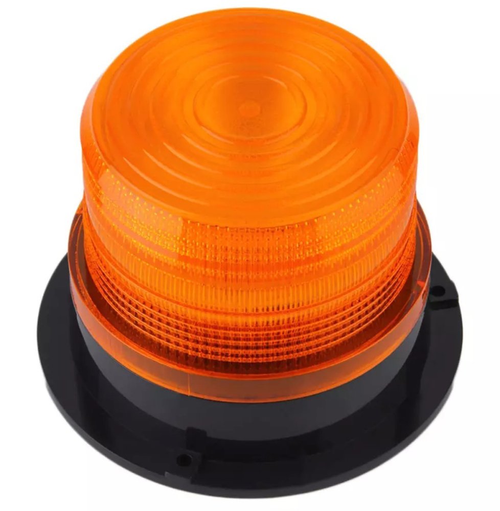 Magnētiskā LED brīdinājuma bākuguns 12/24V, oranža (0)