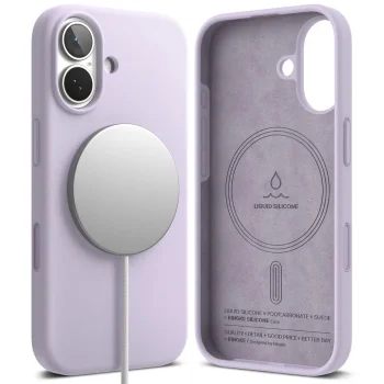 Ringke iPhone 17 silikona vāciņš Silicone Magnetic MagSafe, violets