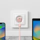 Сетевое зарядное устройство Puro 20W GaN USB-C, розовое