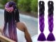 Synthetic Ombre Braiding Hair Extensions, Colorful Violet