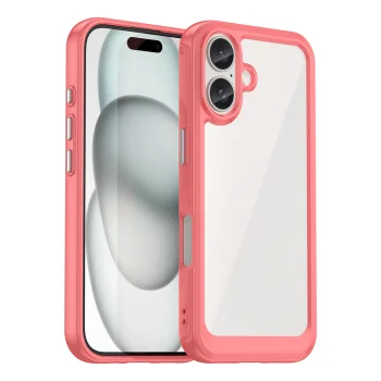 Чехол для iPhone 16 Outer Space Case с гелевой рамкой, красный