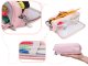 School Pencil Writing Supplies Cosmetic Case 3-in-1, Pink