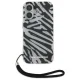 Karl Lagerfeld iPhone 16 vāciņš IML Zebra Pattern & Cord, melns