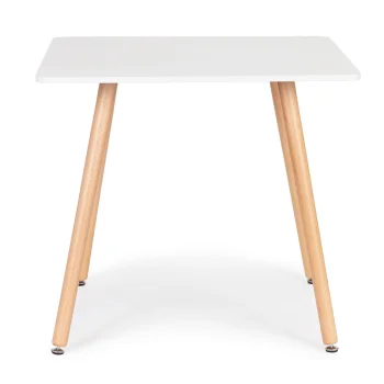 Квадратный кухонный стол Modernhome KJSDT-01 80x80см, Матовый белый