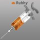 Ruhhy 00023055 Meat Injector Syringe with 3 Needles, 50 ml