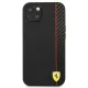 Чехол Ferrari для iPhone 13 mini On Track Carbon Stripe, черный