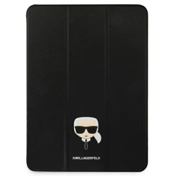 Karl Lagerfeld iPad Pro 12.9" (2021) Saffiano Karl Head vāciņš Melns
