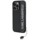 Karl Lagerfeld iPhone 15 Pro Max vāciņš Saffiano Rhinestones & Charm, melns