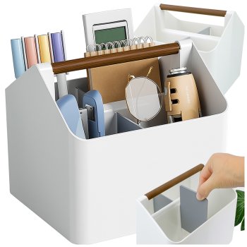 Настольный органайзер для косметики и мелочей с ручкой для...