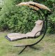 Hanging Chaise Lounge Swing Chair with Canopy MultiGarden, Beige