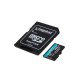 Kingston Canvas Go Plus 256GB MicroSDXC Card 200MBps A2 U3 V30 Adapter