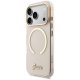 Guess IML Script Metal MagSafe Magnetētā aizsargmaciņš iPhone 17 Pro – rozā | Phone Case Cover