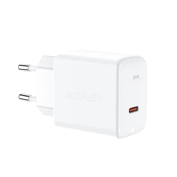 Acefast A21 GaN USB Type C tīkla lādētājs 30W, PD, QC 3.0, balts