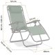 Sofotel Chillwell Folding Garden Sun Lounger with Cushion, Set of 2, Green