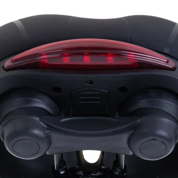 Rallex sporta velosipēda sēdeklis ar elastīgām putām un LED lampiņu, melns