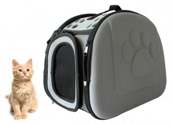 Suņu, kaķu, dzīvnieku pārnesāšanas transportēšanas soma, Pelēka XXL | Cat Dog Carrier Bag