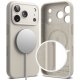Ringke silikona magnētiskais MagSafe maciņš iPhone 17 Pro Max - bēšs | Silicone Magnetic Phone Case Cover Beige