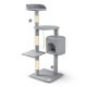 Kaķu nagu asināmais tornis Pethaus 111 cm PH-005, pelēks