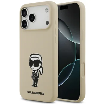 Karl Lagerfeld Silicone MagSafe vāciņš Apple iPhone 17 Pro Max, brūns