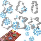 Christmas Cookie Cutter Set, Metal Gingerbread Moulds, 6 pcs.