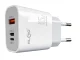 Ātrais 45W sienas lādētājs ar USB-C USB-A un Lightning portiem universāls Quick Charge