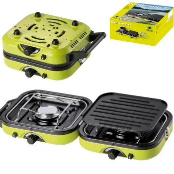 Meva DUAL COMPACT Double Camping Stove with Grill