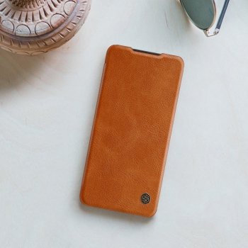Xiaomi Redmi K40 Pro+ / K40 Pro / K40 / Poco F3 / Mi 11i Nillkin Qin Leather Book Case Cover, Brown | Telefona Maciņš Vāciņš Apvalks Grāmatiņa