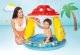 Intex 57114 piepūšams bērnu baseins ar jumtiņu Muchomor, 102 x 89 cm