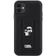 Чехол Karl Lagerfeld для iPhone 11 Gripstand Saffiano Karl & Choupette, черный