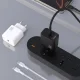 Dudao A27PCEU PD 30W GaN USB‑C sienas lādētājs ar USB‑C kabeli – melns
