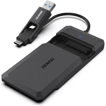 Внешний корпус для 2.5" SATA SSD Benfei с кабелем USB-C/USB-A, черный