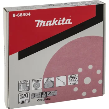 Slīpēšanas diski Makita 225 mm, K120, ar mikroāķu stiprinājumu, 25 gab.