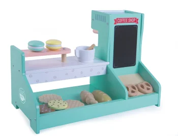 Koka rotaļu kafejnīca un veikals bērniem ar aksesuāriem, ECOTOYS