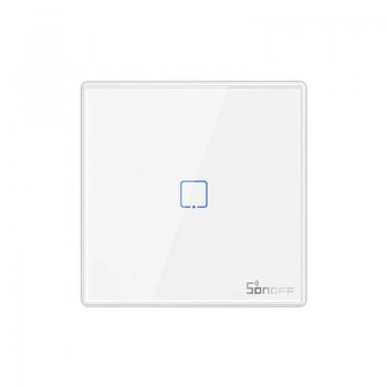 Sonoff Sienas pieskāriena viedais slēdzis (1- kanāli) /WiFi/ 433MHz T2EU1C-RF | Wall Mounted Smart Light Switch