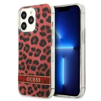 Чехол Guess Leopard для iPhone 13 / 13 Pro красный