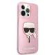 Чехол Karl Lagerfeld для iPhone 13 Pro Max Glitter Karl\'s Head, розовый