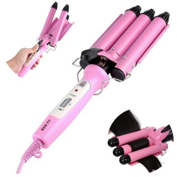Ceramic hair crimper curling iron with ionization, 40W