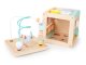 ECOTOYS Wooden Activity Cube with Shape Sorter and Bead Maze