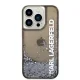 Karl Lagerfeld iPhone 14 Pro Liquid Glitter MagSafe vāciņš melns