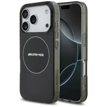 AMG Double Layer Transparent Smoked MagSafe vāciņš iPhone 17 Pro, melns