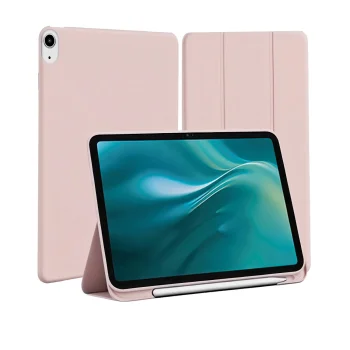 Etteri atverams vāciņš priekš Apple iPad Air 10.9 / 11, gaiši rozā